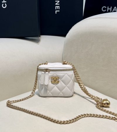 Replica CHANEL 23P Heart Lipstick Bag White - 1:1 designer replica handbag
