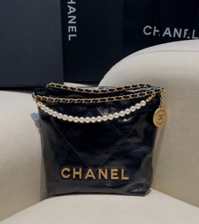 Replica CHANEL 23s Mini Garbage Bag Black - high-end fake designer purse