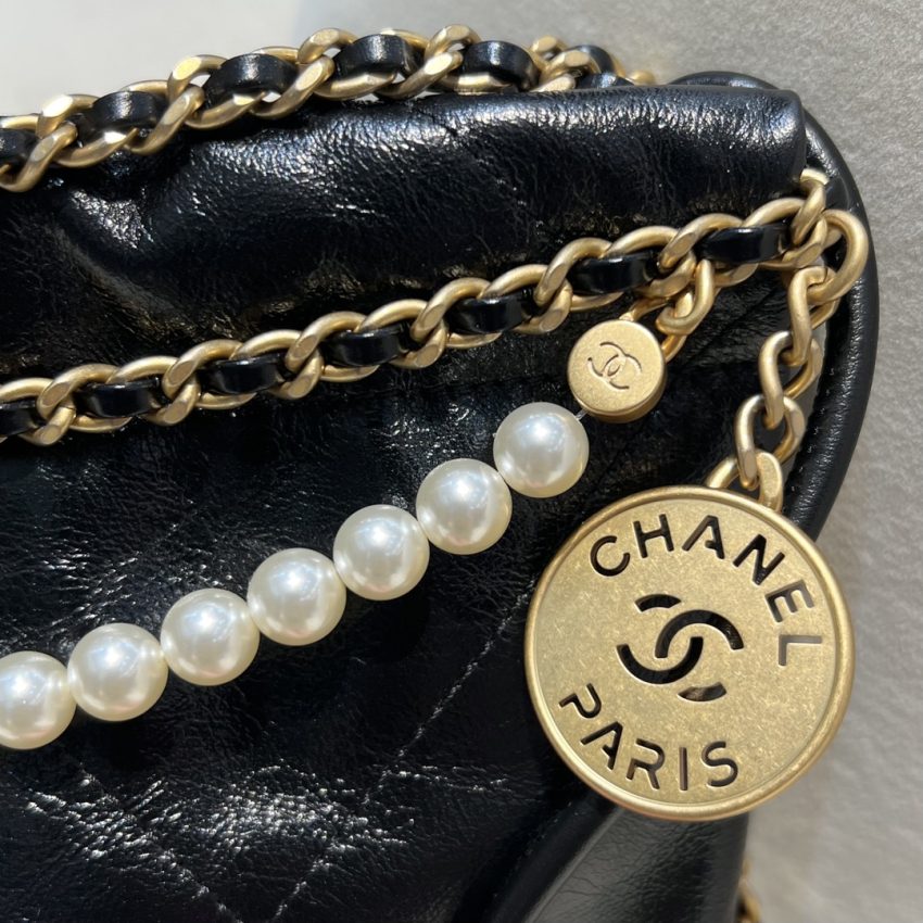 Replica CHANEL 23s Mini Garbage Bag Black - ultra-realistic fake designer tote