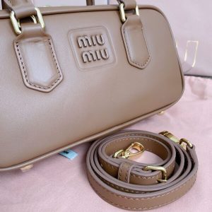 Replica Miu Miu Arcadie Small Full Brown - high-quality designer bag clone