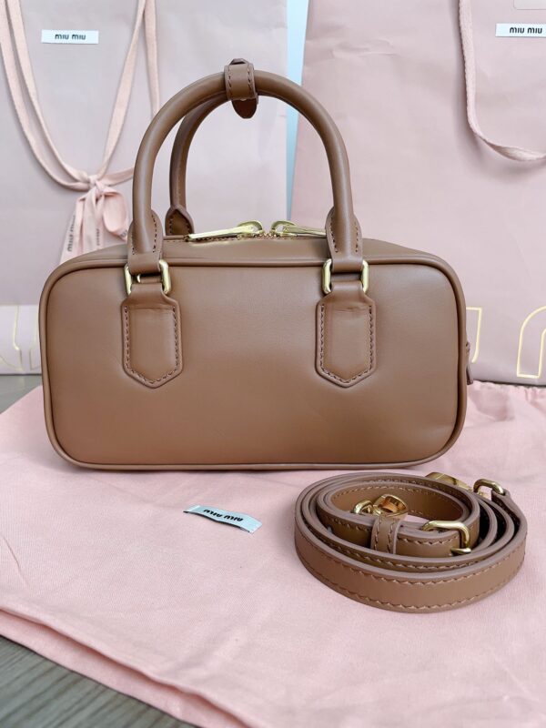 Replica Miu Miu Arcadie Small Full Brown - top-tier luxury replica shoulder bag