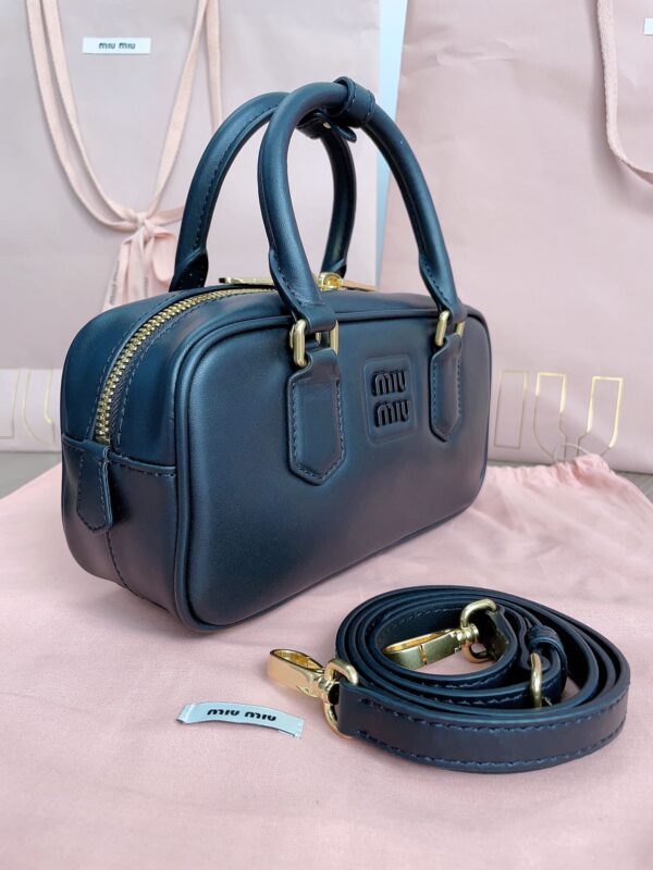 Replica Miu Miu Arcadie Small Full Black - authentic-look luxury purse replica