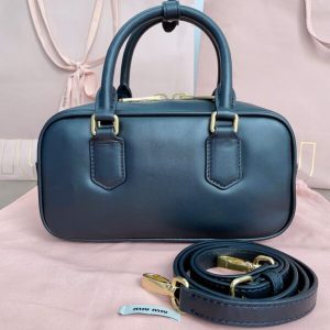 Replica Miu Miu Arcadie Small Full Black - ultra-realistic fake designer tote