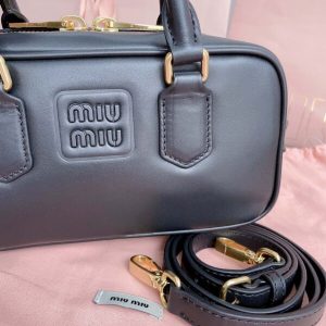 Replica Miu Miu Arcadie Small Full Black - best quality luxury bag dupe