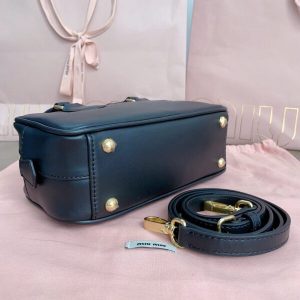 Replica Miu Miu Arcadie Small Full Black - near-authentic luxury replica handbag