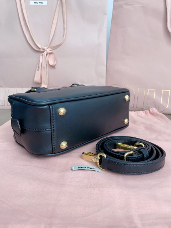 Replica Miu Miu Arcadie Small Full Black - near-authentic luxury replica handbag