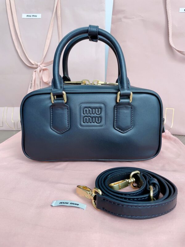 Replica Miu Miu Arcadie Small Full Black - near-authentic luxury replica handbag