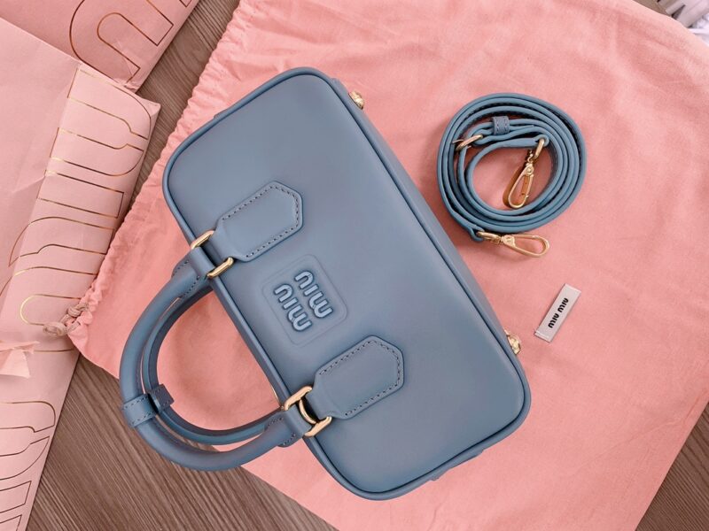 Replica Miu Miu Arcadie Small Full Blue - top-tier luxury replica shoulder bag