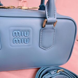 Replica Miu Miu Arcadie Small Full Blue - premium-grade designer purse dupe