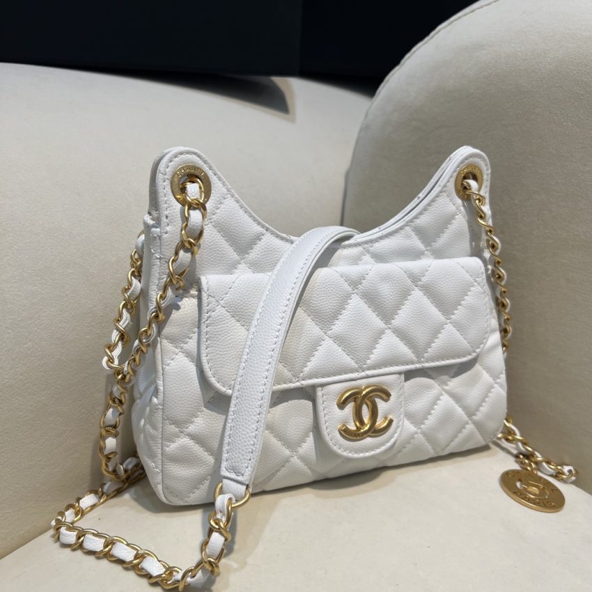 Replica CHANEL 23c Hobo Small White - premium 1:1 fake handbag model