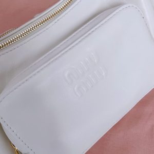 Replica Miu Miu Nappa Pocket Bag White - premium 1:1 fake handbag model