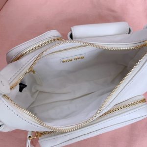 Replica Miu Miu Nappa Pocket Bag White - elite superclone designer purse