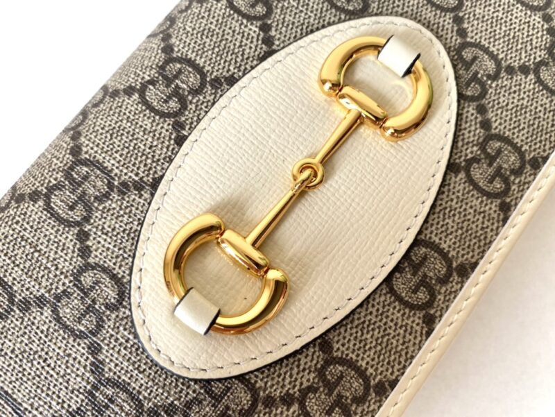 Replica Gucci Horsbet Chain Clutch White - top-tier luxury replica shoulder bag