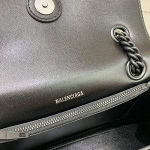 Replica Balenciaga Crush Small Full Black 2.0 - realistic designer-inspired fake bag