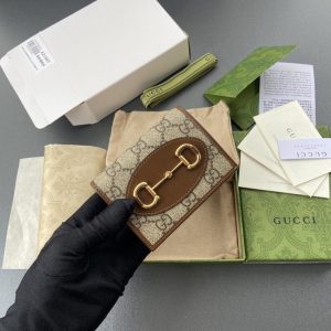 Replica Gucci Horsebit 1955 Wallet Brown - authentic-look luxury purse replica