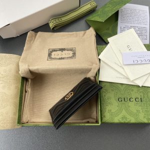 Replica Gucci Marmont Card Holder Black - top-rated replica designer bag