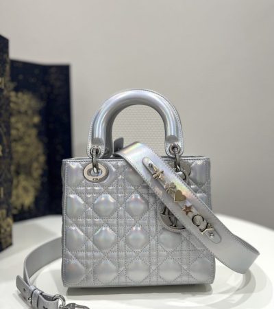 Replica Lady Dior Silver ABC - realistic designer-inspired fake bag