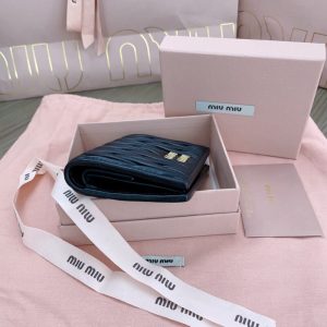 Replica Miu Miu Pocket Wallet Black - 1:1 designer replica handbag