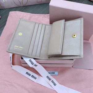 Replica Miu Miu Pocket Wallet Beige - premium 1:1 fake handbag model