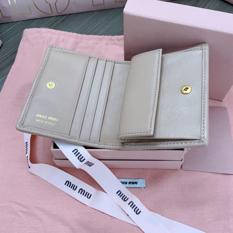 Replica Miu Miu Pocket Wallet Beige - premium 1:1 fake handbag model