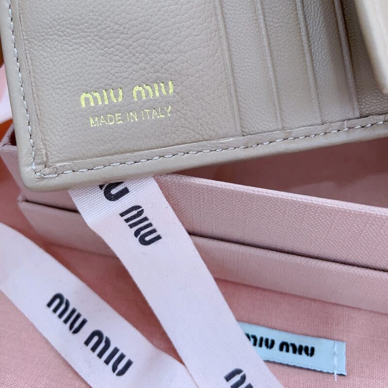 Replica Miu Miu Pocket Wallet Beige - top-rated replica designer bag