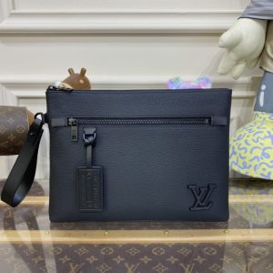 Replica Louis Vuitton Takeoff Pouch Black - best quality luxury bag dupe