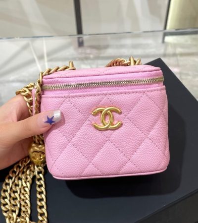 Replica CHANEL 23P Lipstick Bag Pink - high-quality designer bag clone