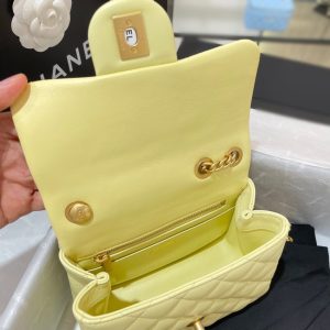 Replica CHANEL 23S Camellia Square Yellow - realistic designer-inspired fake bag