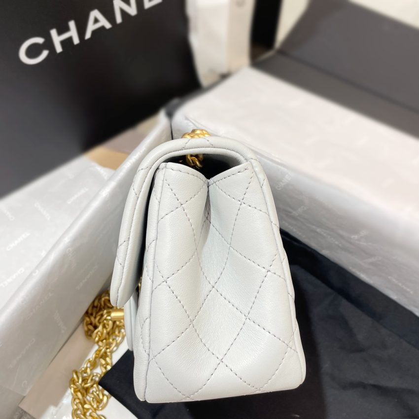 Replica CHANEL 23S Camellia Square Light Blue - premium-grade designer purse dupe