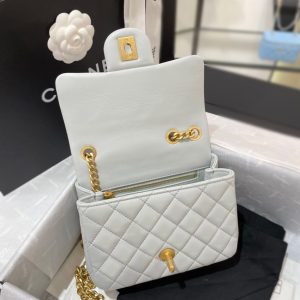 Replica CHANEL 23S Camellia Square Light Blue - 1:1 designer replica handbag