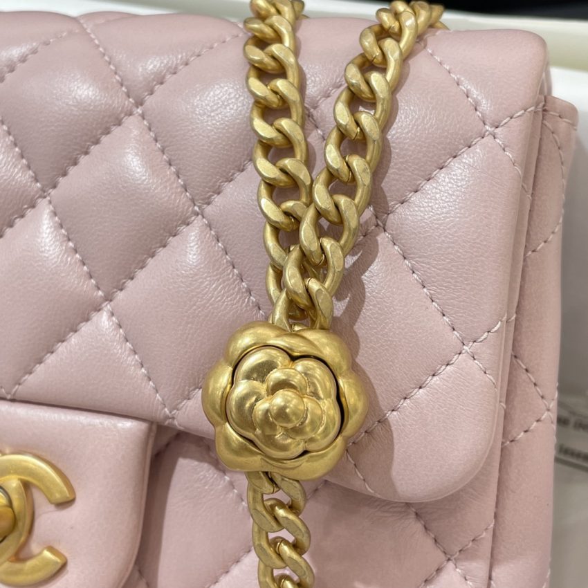 Replica CHANEL 23S Camellia Square Pink - near-authentic luxury replica handbag