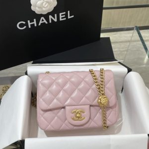 Replica CHANEL 23S Camellia Square Pink - top-tier luxury replica shoulder bag