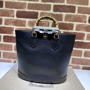 Replica Gucci Diana Medium Tote Bag Black - elite superclone designer purse