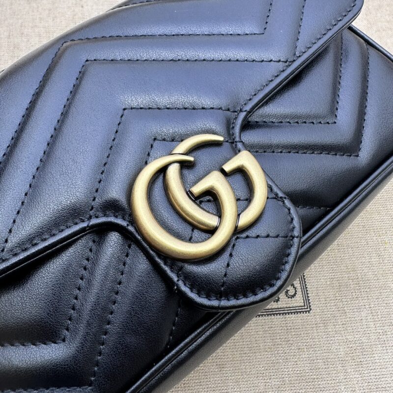 Replica Gucci Matelassé Mini Black - top-rated replica designer bag