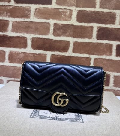 Replica Gucci Matelassé Mini Black - 1:1 designer replica handbag
