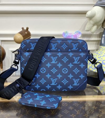 Replica Louis Vuitton Trio Messenger Blue - best quality luxury bag dupe