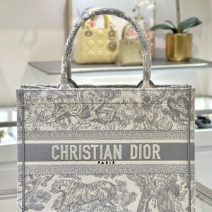Replica Dior Tote Book Tiger Grey - premium-grade designer purse dupe