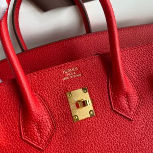 Replica Hermes Birkin Red Togo Gold - high-accuracy replica luxury purse