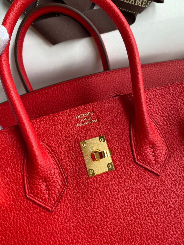 Replica Hermes Birkin Red Togo Gold - high-accuracy replica luxury purse
