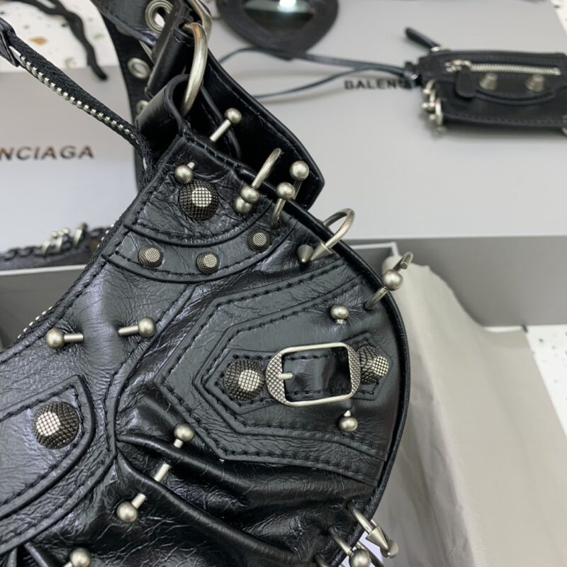 Replica Balenciaga Le Cagole Black Silver - realistic designer-inspired fake bag