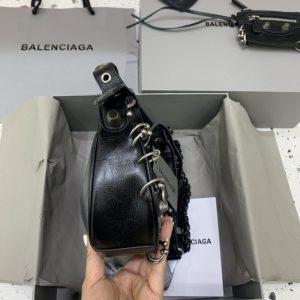 Replica Balenciaga Le Cagole Black Silver - top-rated replica designer bag