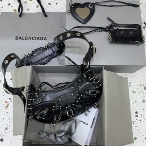 Replica Balenciaga Le Cagole Black Silver - best-selling designer handbag dupe