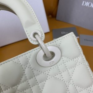 Replica Lady Dior Matte White ABC - near-authentic luxury replica handbag