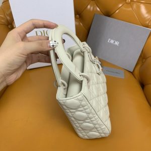 Replica Lady Dior Matte White ABC - near-authentic luxury replica handbag