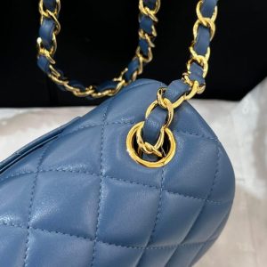 Replica CHANEL Classic Flap 20cm Blue - premium 1:1 fake handbag model