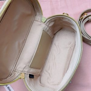 Replica Miu Miu Cosmetic Bag Milk Tea - best-selling designer handbag dupe