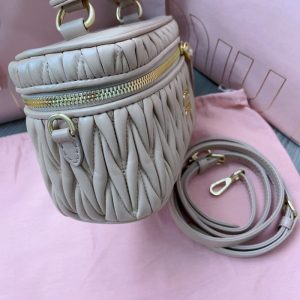 Replica Miu Miu Cosmetic Bag Beige - 1:1 designer replica handbag