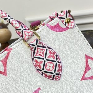 Replica LV OnTheGo PM Pink&White - top-rated replica designer bag