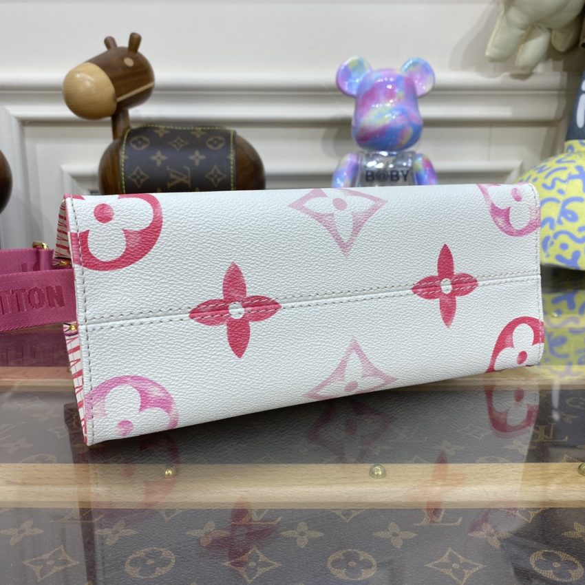Replica LV OnTheGo PM Pink&White - near-authentic luxury replica handbag