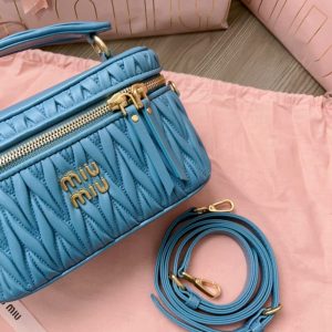 Replica Miu Miu Cosmetic Bag Blue - top-rated replica designer bag